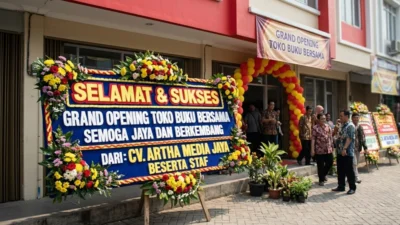 Menata Banyak Bunga Papan di Lokasi Acara agar Tetap Rapi dan Mudah Terbaca 1 Bunga papan