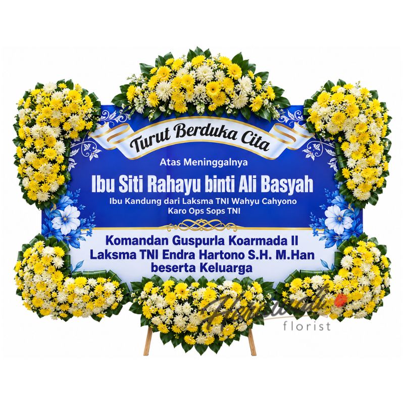 papan bunga duka cita bapak